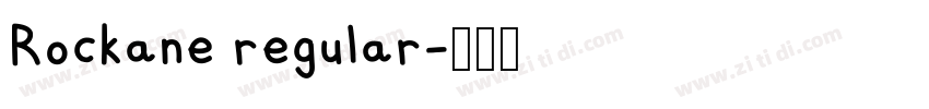 Rockane regular字体转换